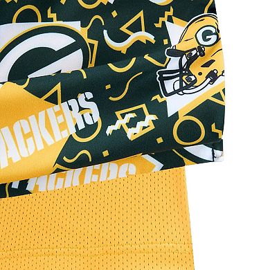 Men's Chubbies Green Green Bay Packers Game Day Fit Classic Lined Swim Trunks