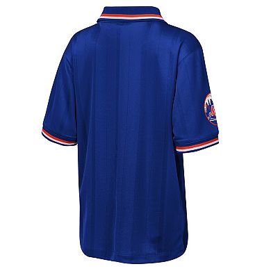 Youth Outerstuff Royal New York Mets Y2 Tech Stadium Fashion Collar T-Shirt