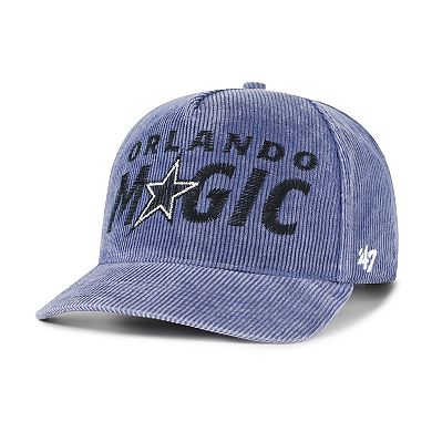 Men's '47 Blue Orlando Magic Reclaim Snow Wash Corduroy Adjustable Hitch Hat