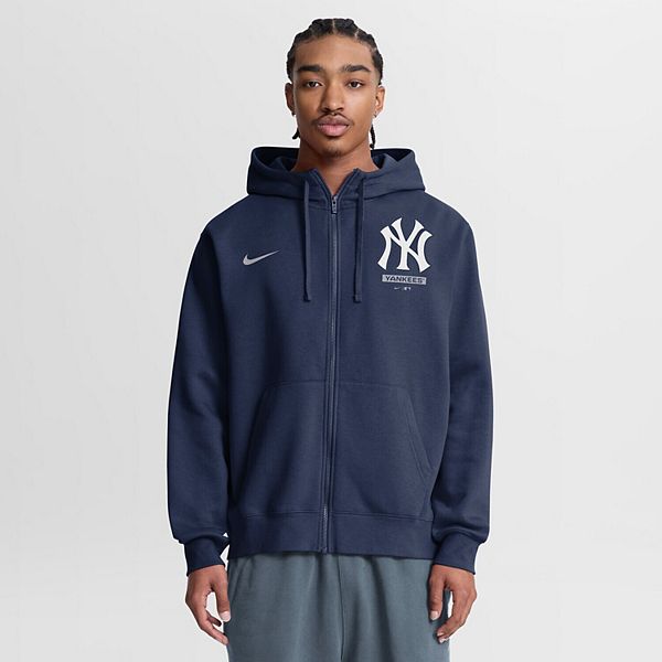 Men's Nike Navy New York Yankees Primetime Lockup Full-Zip Hoodie