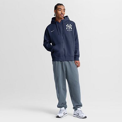 Men's Nike Navy New York Yankees Primetime Lockup Full-Zip Hoodie