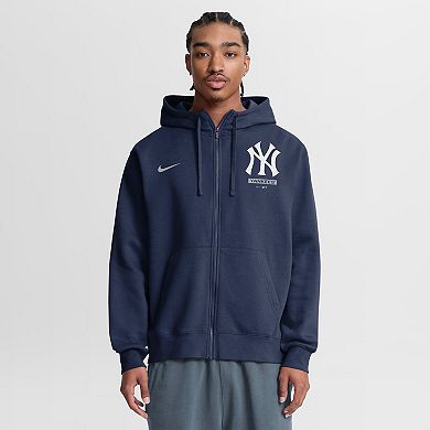Men's Nike Navy New York Yankees Primetime Lockup Full-Zip Hoodie