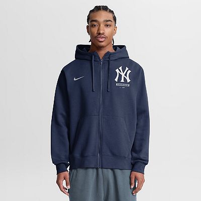 Men's Nike Navy New York Yankees Primetime Lockup Full-Zip Hoodie
