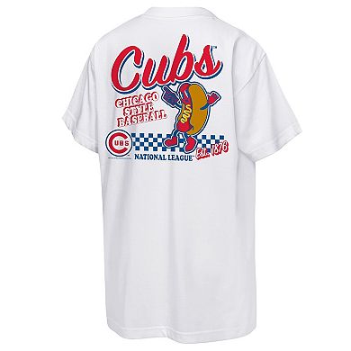 Youth Mitchell & Ness White Chicago Cubs Cooperstown Concession T-Shirt