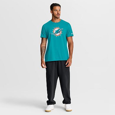 Men's Nike Aqua Miami Dolphins Essential Logo T-Shirt