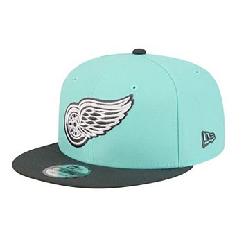 Men's New Era Turquoise/Charcoal Detroit Red Wings Two-Tone Color Pack 9FIFTY Snapback Hat
