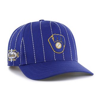 Men's '47 x Rawlings Royal Milwaukee Brewers Pinstripe Hitch Adjustable Hat