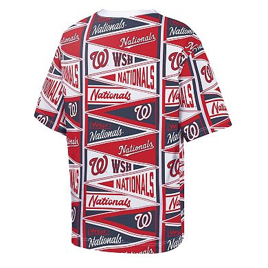 Youth Outerstuff Red Washington Nationals All-Over Pennant T-Shirt