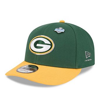Men's New Era Green/Gold Green Bay Packers 2026 NFL Draft On Stage Pre-Curved 9FIFTY Snapback Hat