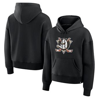Women's Fanatics Black Anaheim Ducks Essential Hoodie