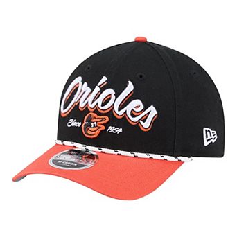 Men's New Era Black/Orange Baltimore Orioles Team Loyal 9FORTY M-Crown Adjustable Hat