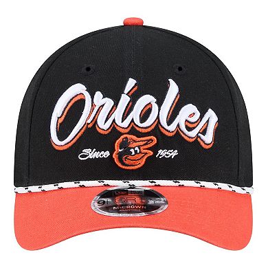 Men's New Era Black/Orange Baltimore Orioles Team Loyal 9FORTY M-Crown Adjustable Hat