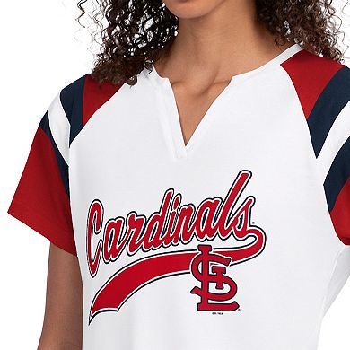 Women's Starter White St. Louis Cardinals Game On Notch Neck T-Shirt
