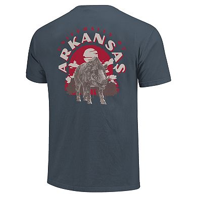 Men's Navy Arkansas Razorbacks Comfort Colors Team Statue T-Shirt