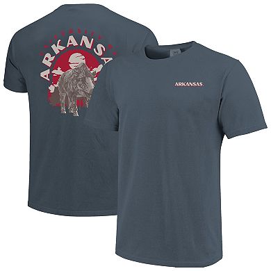 Men's Navy Arkansas Razorbacks Comfort Colors Team Statue T-Shirt