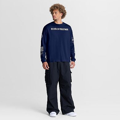 Men's Fanatics Navy Team USA Oversized Type Play Long Sleeve T-Shirt