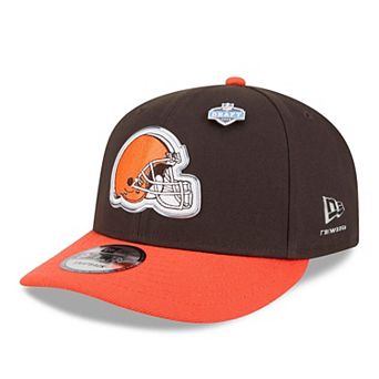 Men's New Era Brown/Orange Cleveland Browns 2026 NFL Draft On Stage Pre-Curved 9FIFTY Snapback Hat