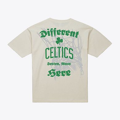 Men's Mitchell & Ness Cream Boston Celtics Hardwood Classics Chapters T-Shirt