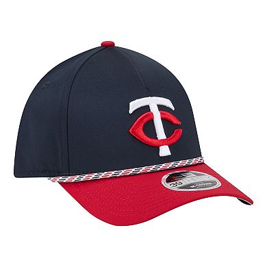 Men's New Era Navy/Red Minnesota Twins Rope M-Crown A-Frame 39THIRTY Flex Hat