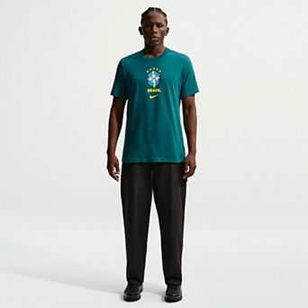 Men's Nike Green Brazil National Team Crest T-Shirt