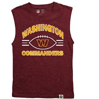 Youth Wes & Willy Burgundy Washington Commanders Muscle Tank Top