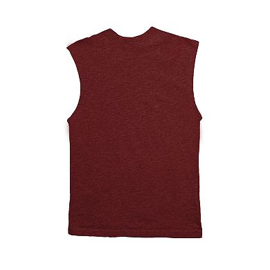 Youth Wes & Willy Heather Burgundy Washington Commanders Muscle Tank Top