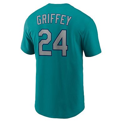 Men's Nike Ken Griffey Jr. Teal Seattle Mariners Cooperstown Collection Name & Number T-Shirt
