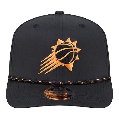 Men's New Era Black Phoenix Suns Sport Rope Vented Stretch-Snap 9SEVENTY Hat