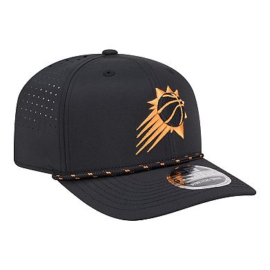 Men's New Era Black Phoenix Suns Sport Rope Vented Stretch-Snap 9SEVENTY Hat