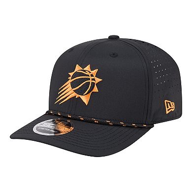 Men's New Era Black Phoenix Suns Sport Rope Vented Stretch-Snap 9SEVENTY Hat