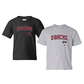 Youth Soft as a Grape Black/Gray Arizona Diamondbacks Cooperstown 2-Pack T-Shirt Set