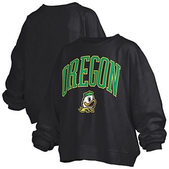 Women's Pressbox Black Oregon Ducks Plus Size Nelson Janise Sweatshirt
