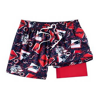 Men's Chubbies Navy New England Patriots Game Day Fit Classic Lined Swim Trunks
