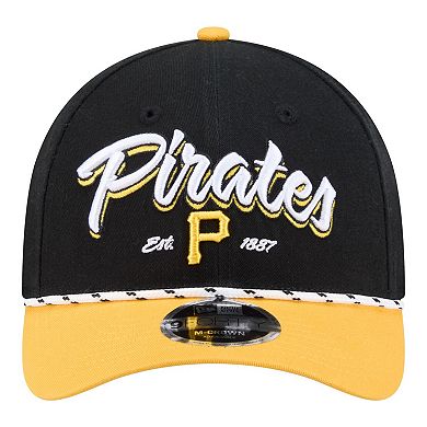 Men's New Era Black/Gold Pittsburgh Pirates Team Loyal 9FORTY M-Crown Adjustable Hat