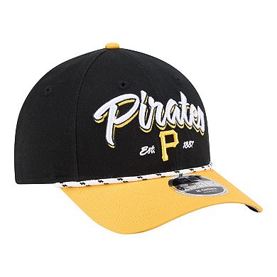 Men's New Era Black/Gold Pittsburgh Pirates Team Loyal 9FORTY M-Crown Adjustable Hat