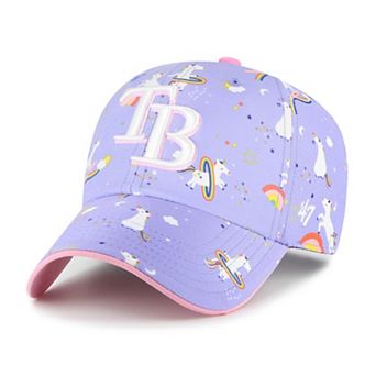Girls Youth '47 Lavender Tampa Bay Rays Unicorn Clean Up Adjustable Hat
