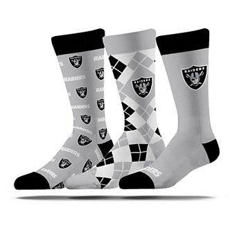 Unisex Strideline Las Vegas Raiders Business Knit Crew Socks Three-Pack Set