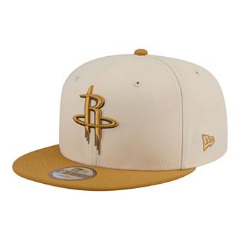 Men's New Era Cream/Tan Houston Rockets Two-Tone Color Pack 9FIFTY Snapback Hat