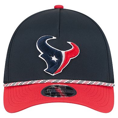 Men's Navy/Red Houston Texans Rope M-Crown A-Frame 39THIRTY Flex Hat
