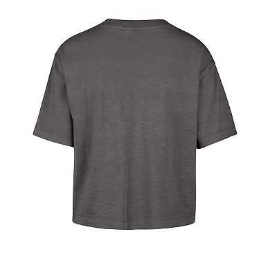 Women's '47 Charcoal Baltimore Ravens Cropped Mindi Slub T-Shirt