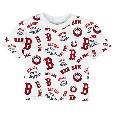 Toddler Outerstuff White Boston Red Sox Run Down T-Shirt