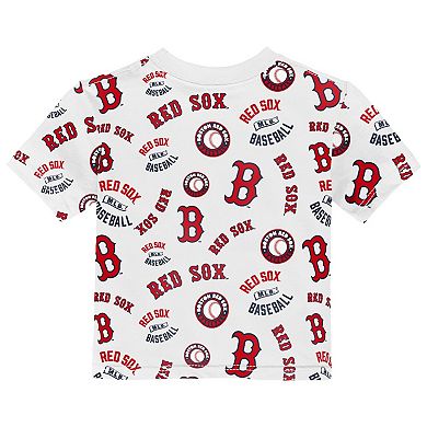 Toddler Outerstuff White Boston Red Sox Run Down T-Shirt