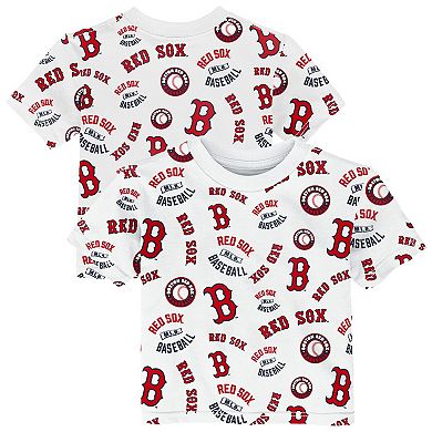 Toddler Outerstuff White Boston Red Sox Run Down T-Shirt