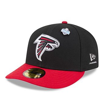 Men's New Era Black/Red Atlanta Falcons 2026 NFL Draft Pre-Curved 59FIFTY Fitted Hat