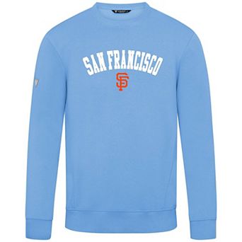 Men's Levelwear Light Blue San Francisco Giants Zane Felt Arch Pullover Sweatshirt