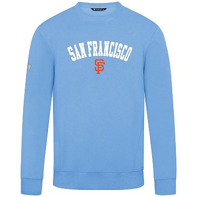 Men's Levelwear Light Blue San Francisco Giants Zane Felt Arch Pullover Sweatshirt