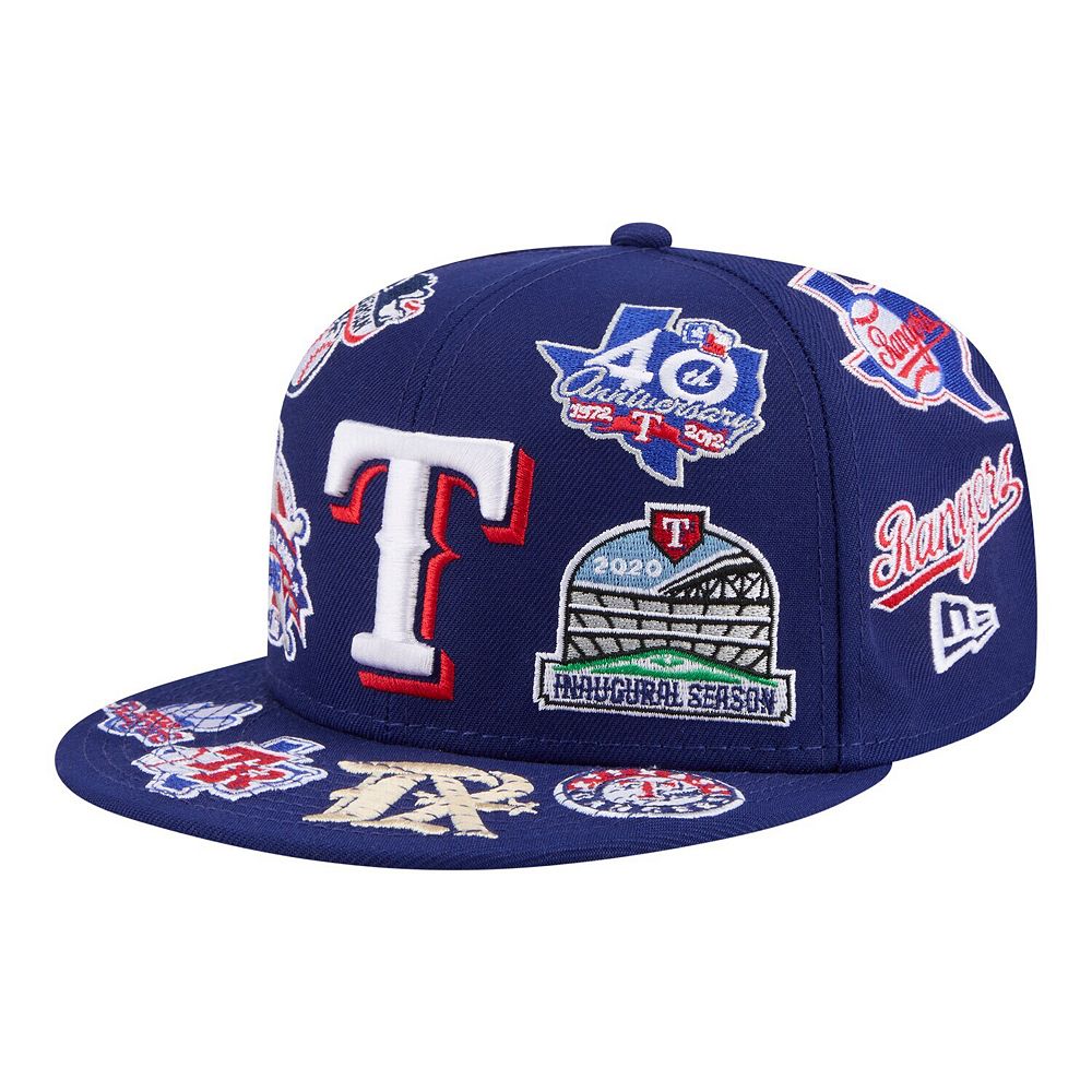 Men's New Era Royal Texas Rangers All Over 59FIFTY Fitted Hat