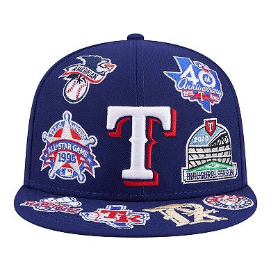 Men's New Era Royal Texas Rangers All Over 59FIFTY Fitted Hat