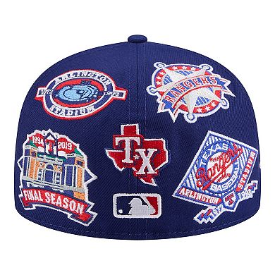 Men's New Era Royal Texas Rangers All Over 59FIFTY Fitted Hat