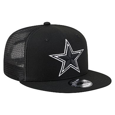 Men's New Era Black Dallas Cowboys Main 9FIFTY Trucker Snapback Hat